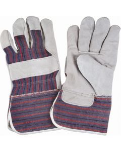 Split Cowhide Fitter Gloves, Large, Cotton Lined, Rugged