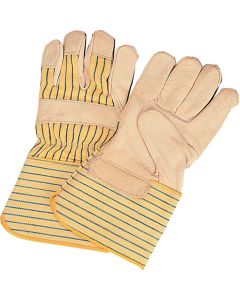 Standard-Duty Grain Cowhide Fitter Gloves, Large, Dry Palm