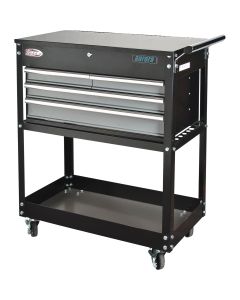 Heavy-Duty 4-Drawer Utility Cart, 18" x 33" x 39", Black — No. Of Drawers: 4, Colour: Black, Overall Length: 18" — Supply Sol