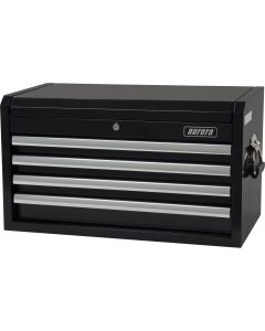 26" 4-Drawer Industrial Tool Chest, Double Wall Steel, Black