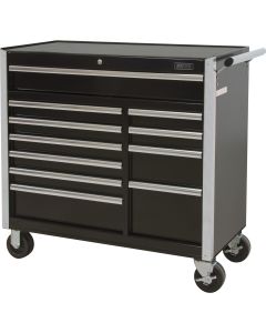 41" 11-Drawer Black Steel Industrial Tool Cart