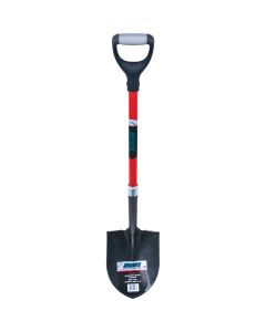Heavy-Duty Round Point Shovel, 12-Gauge Carbon Steel Blade