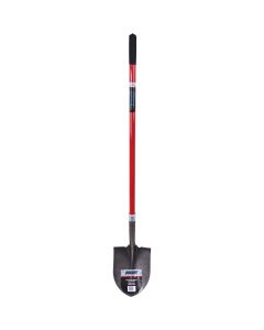 12-Gauge Carbon Steel Round Point Shovel, Fibreglass Handle
