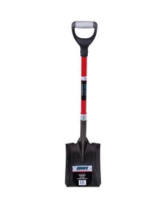 Heavy-Duty Square Shovel, Carbon Steel, Fibreglass D-Grip, 29.5"
