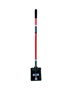 Heavy-Duty Square Shovel, 12-Gauge Carbon Steel, 47.5" Fibreglass