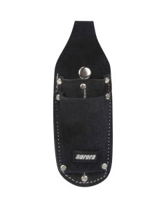 Leather Utility Pouch with Knife Holder, 3 Pockets