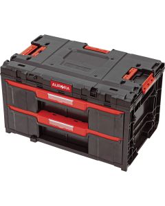 Arx® 2-Drawer Stackable Toolbox, 23.1" x 15" x 13.4", Black — Colour: Black, Overall Depth: 23-1/10", Overall Width: 15" — Su