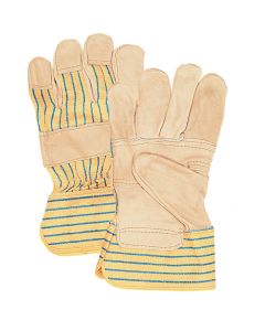 Grain Cowhide Patch Palm Fitter Gloves, Large