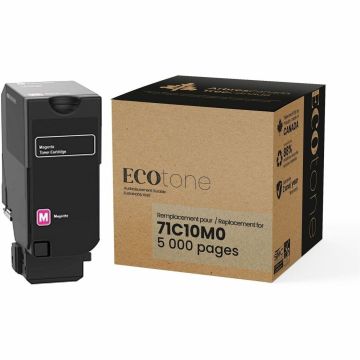 Ecotone RLEX71C10M0 Remanufactured Laser Toner Cartridge - Alternative for Lexmark 71C10M0 - Magenta — Supply Solution