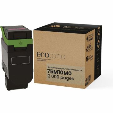 Ecotone RLEX75M10M0 Remanufactured Laser Toner Cartridge - Alternative for Lexmark 75M10M0 - Magenta — Supply Solution