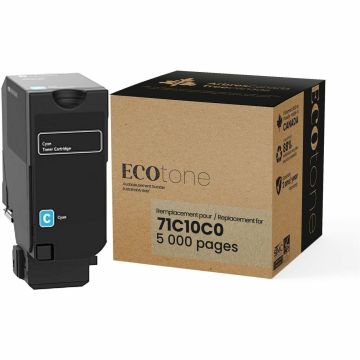 Ecotone RLEX71C10C0 Remanufactured Laser Toner Cartridge - Alternative for Lexmark 71C10C0 - Cyan — Supply Solution