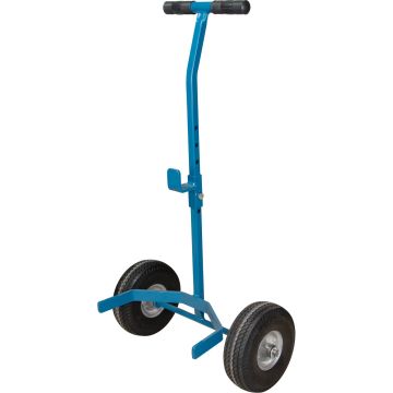 Cylinder Cart, 600 lbs, Flat-Free Wheels, 15.5" x 14.25" Base