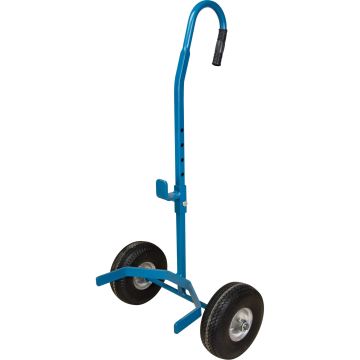 Cylinder Cart, 600 lbs Capacity, Flat-Free Wheels, P-Handle