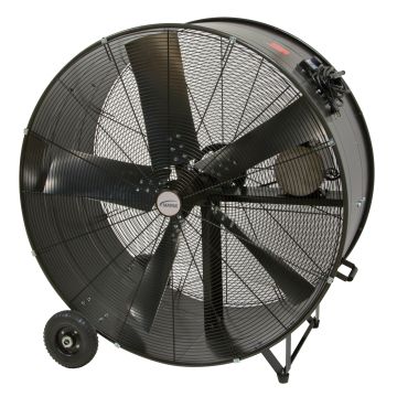 Heavy-Duty 42" Fixed Belt Drive Industrial Drum Fan, 2-Speed