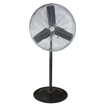 30" Heavy-Duty Waterproof Oscillating Pedestal Fan, 3-Speed