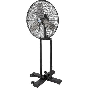 24" Industrial Foldable Pedestal Fan, 3-Speed, All-Metal