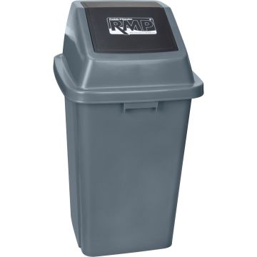 26 US gal. Plastic Garbage Can with Lid — Capacity: 26 US gal., Material: Plastic, Height: 34-1/2" — Supply Solution