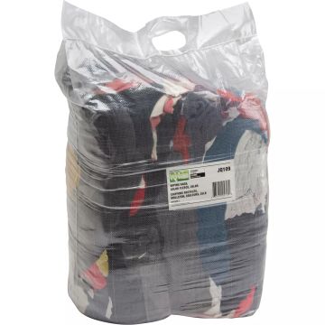 Recycled Fleece Wiping Rags, Mixed Colours, 25 lbs