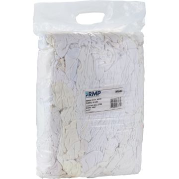 Wiper Rags, Fleece, White, 10 lbs. — Supply Solution