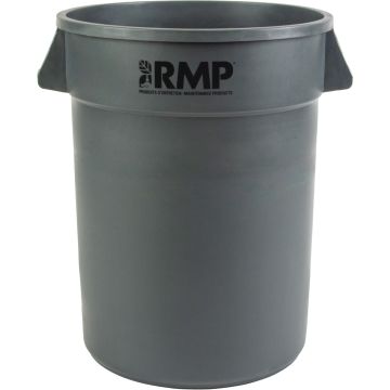 32 US gal Polyethylene Garbage Bin, Nestable — Capacity: 32 US gal., Material: Polyethylene, Colour: Grey — Supply Solution