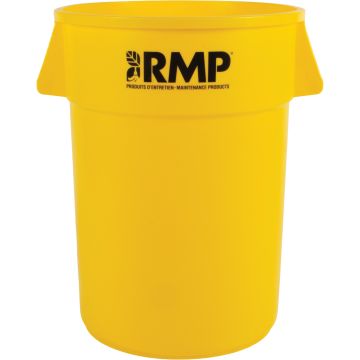 44 US gal. Yellow Polyethylene Industrial Garbage Bin
