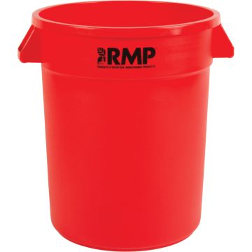 20 US gal. Red Polyethylene Garbage Bin — Capacity: 20 US gal., Material: Polyethylene, Colour: Red — Supply Solution