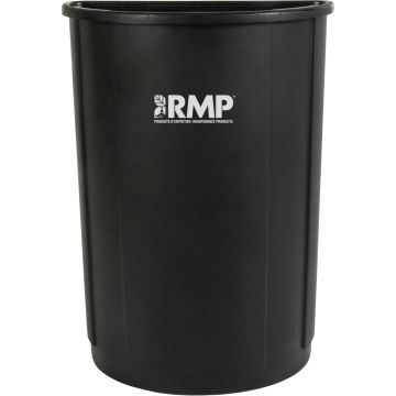 21 US gal Polyethylene Half-Round Garbage Bin — Capacity: 21 US gal., Material: Polyethylene, Colour: Black — Supply Solution