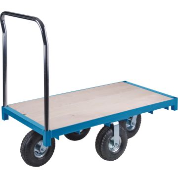 Heavy-Duty Platform Truck, 48" x 30", 1200 lbs, Pneumatic