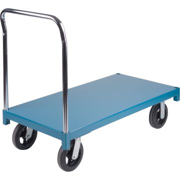 Heavy-Duty Platform Truck, 48" x 30", 2000 lbs, Rubber Casters