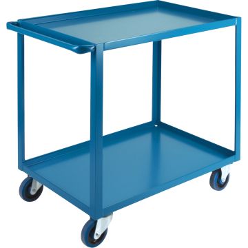 Heavy-Duty 2-Tier Shelf Cart, 24" W x 39" D, 1200 lbs.