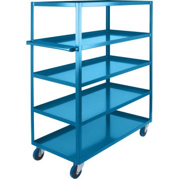 Heavy-Duty 5-Tier Shelf Cart, 24" W x 51" D, 1200 lb Capacity