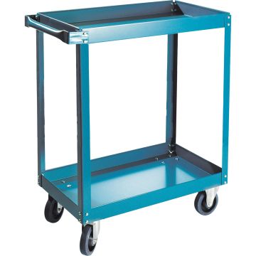 2-Tier Shelf Cart, 24" W x 36" D, 900 lbs. Capacity, Kleton Blue