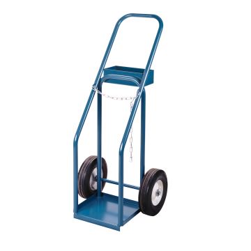 Gas Cylinder Cart, 400 lbs, Semi-Pneumatic Wheels, 12" x 10" Base