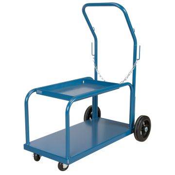 Mini-MIG Welding Cart, 1000 lbs, 18" x 36" Base, Rubber Wheels