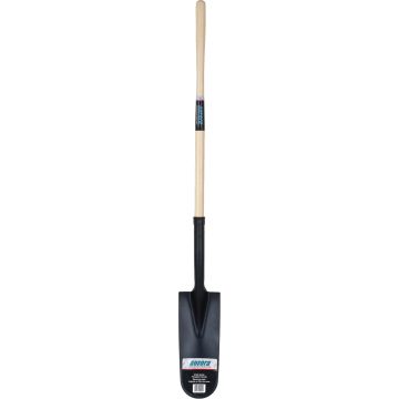 Drain Spade Shovel, Tempered Steel, 14" x 6" Blade, 46" Straight Handle