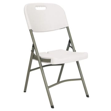 Folding Chairs, Polyethylene, White, 350 lbs. Weight Capacity — Supply Solution