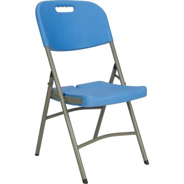 Folding Chair, Polyethylene, Blue, 350 lbs. Weight Capacity — Supply Solution