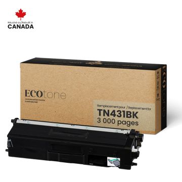 EcoTone Toner Cartridge - Remanufactured for Brother TN431BK - Black — Supply Solution
