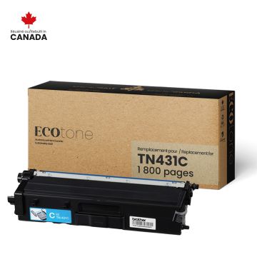EcoTone Toner Cartridge - Remanufactured for Brother TN431C - Cyan — Supply Solution