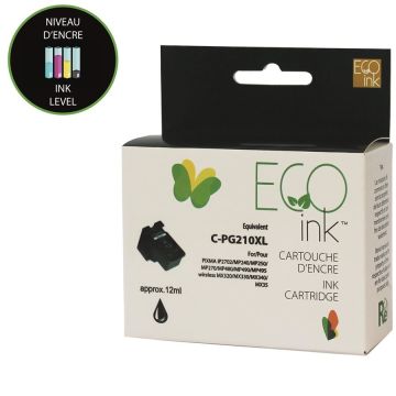 Eco Ink Ink Cartridge - Remanufactured for Canon PG210XL / 2973B001 - Black — Supply Solution