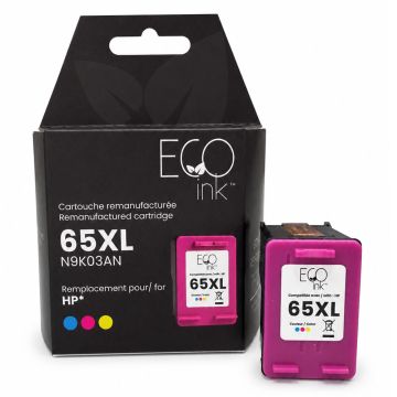 Cartouche d'encre tri-couleur remanufacturée HP N9K03AN 65XL
