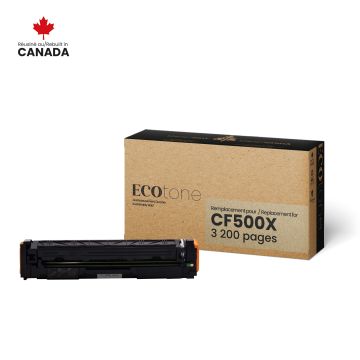 EcoTone Toner Cartridge - Remanufactured for Hewlett Packard CF500X / 202X - Black — Supply Solution
