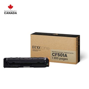 EcoTone Toner Cartridge - Remanufactured for Hewlett Packard CF501X / 202X - Cyan — Supply Solution