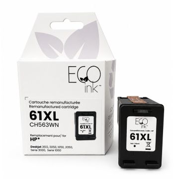 Eco Ink Ink Cartridge - Remanufactured for Hewlett Packard CH563WN / 61XL - Black — Supply Solution