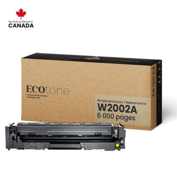 EcoTone Toner Cartridge - Remanufactured for Hewlett Packard W2002A - Yellow — Supply Solution