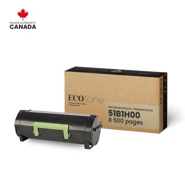 EcoTone Toner Cartridge - Remanufactured for Lexmark 51B1H00 - Black — Supply Solution