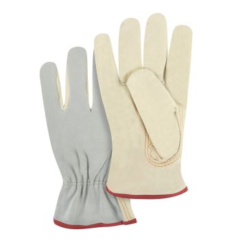 Grain Cowhide Driver Gloves, Split Back, Unlined Palm
