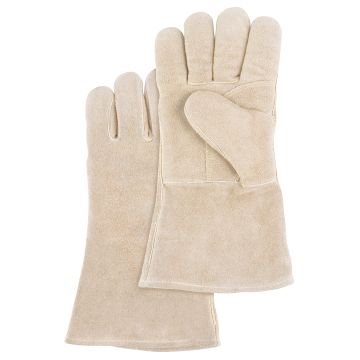 Premium Split Cowhide Welder's Gloves, Large — Size: Large, Inner Lining: Foam, Leather Palm Type: Split Cowhide — Supply Sol
