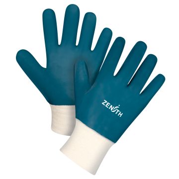 Heavyweight Knit Wrist Gloves,Nitrile Coating, Cotton Shell — Supply Solution