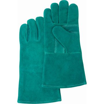Premium Split Cowhide Welder's Gloves, Large — Size: Large, Inner Lining: Cotton, Leather Palm Type: Split Cowhide — Supply S